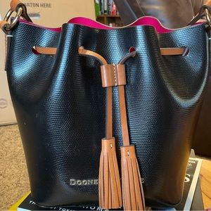 Dooney & Bourke, the Serena, embossed leather drawstring crossbody
